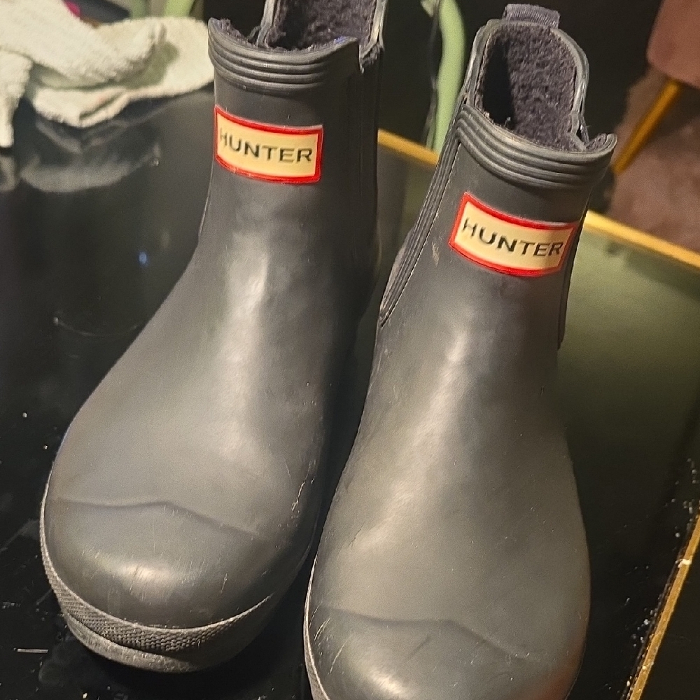 Hunter Kids Black Rain Boots